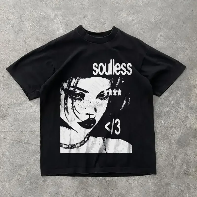 Mens Fashion In The 2000S - T-shirt en coton à imprimé graphique