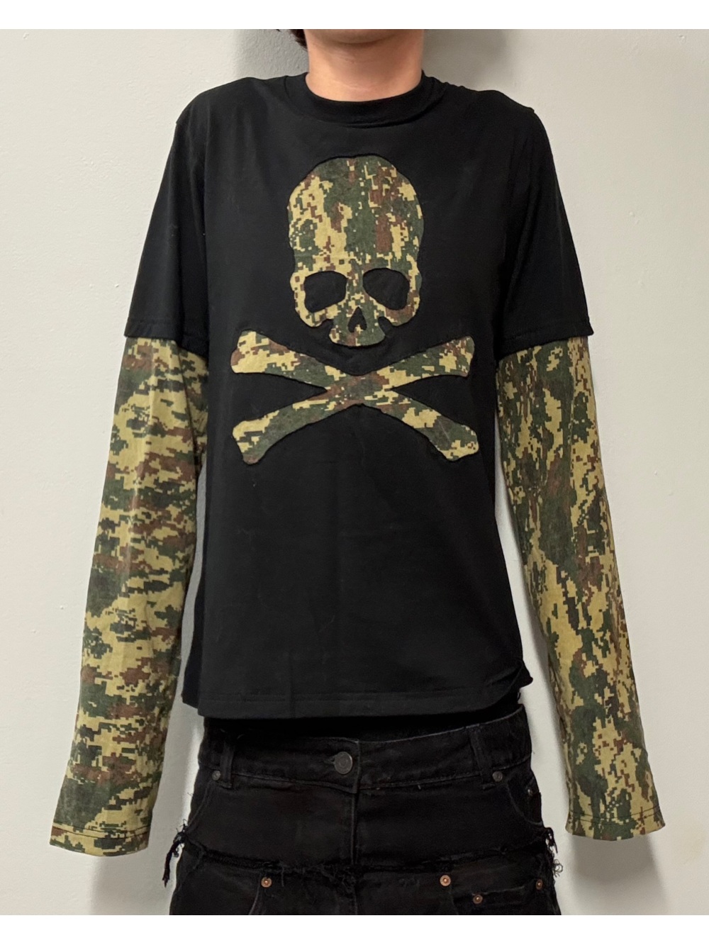 Mens Fashion Top - 2026 nouveau camouflage rétro américain squelette