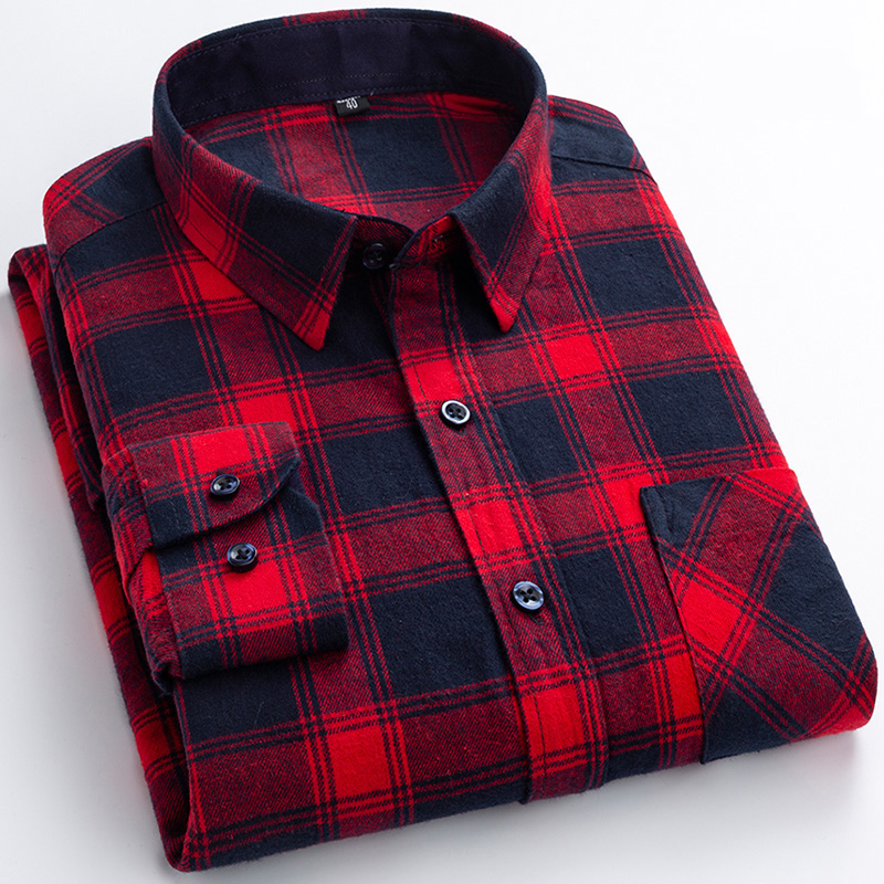 Dress Shirt Non-Iron - Chemises à carreaux en flanelle pour