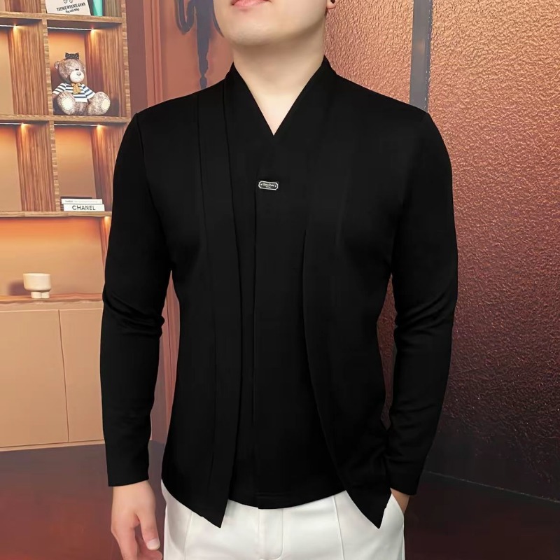 Mens Fashion Top - Sweat-shirt deux pièces léger de luxe