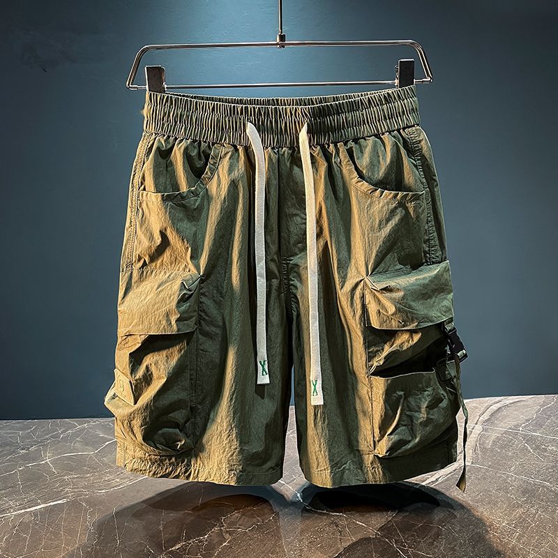 Mens Fashion Summer 2025 - Bermuda Cargo pour hommes, couleur unie,