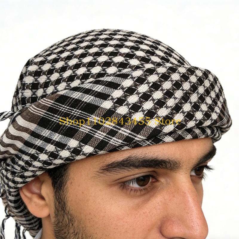 Men'S Fashion For Hot Weather - Couvre-chef élégant moyen-orient, écharpe Hijab en