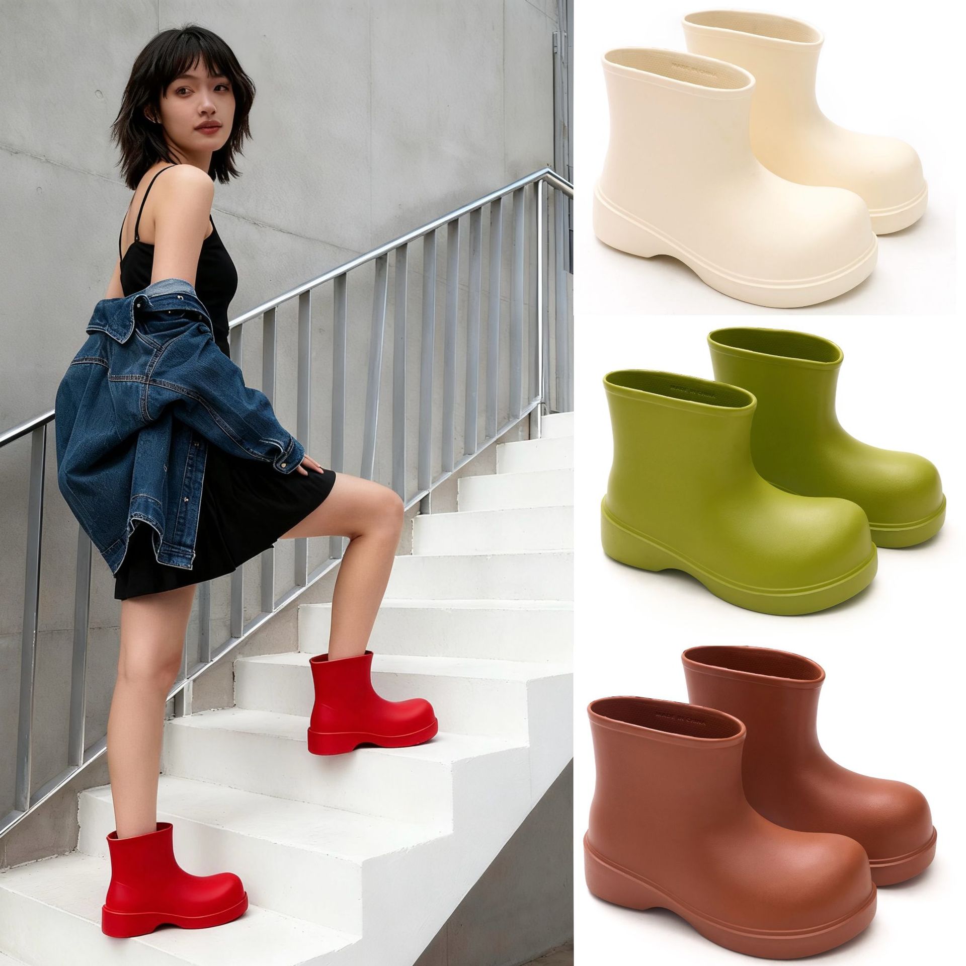 Men Fashion Korean Style - Bottes de pluie coréennes 2025, chaussures