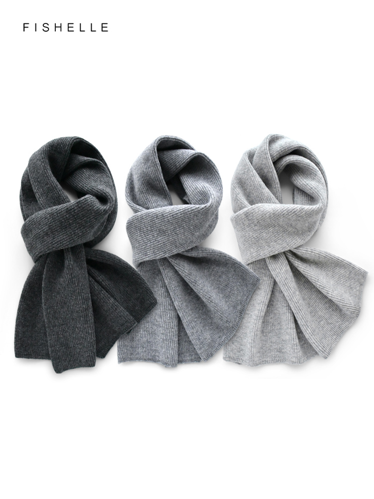 Men Scarf Wool - Écharpe en cachemire de couleur unie
