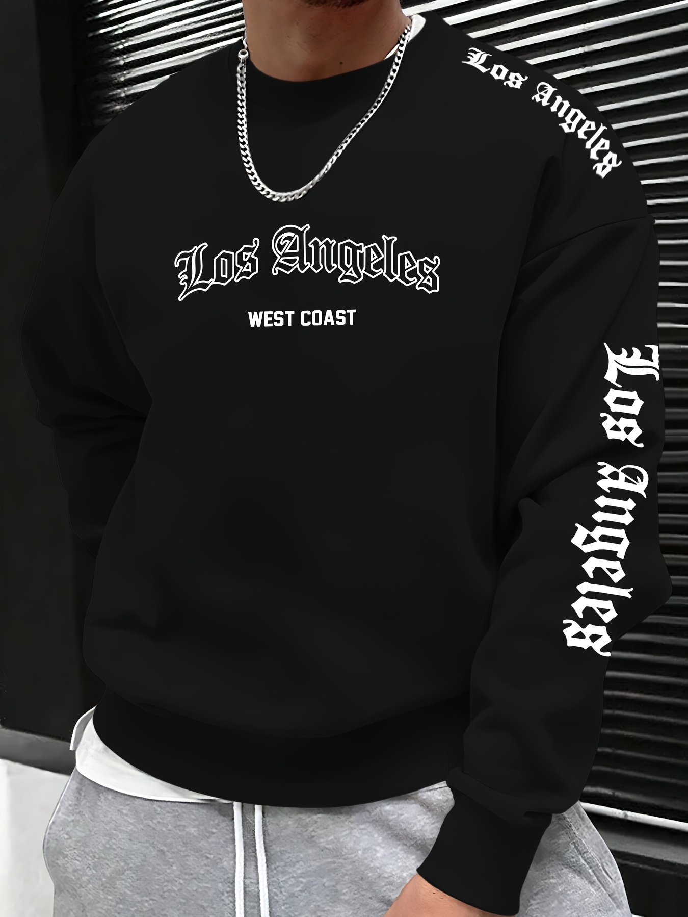 Mens Fashion Top - Sweat-shirt à col rond pour homme