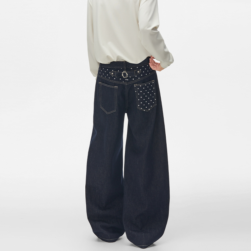 Men'S Fashion Jeans And Boots - Jean en denim brut à imprimé
