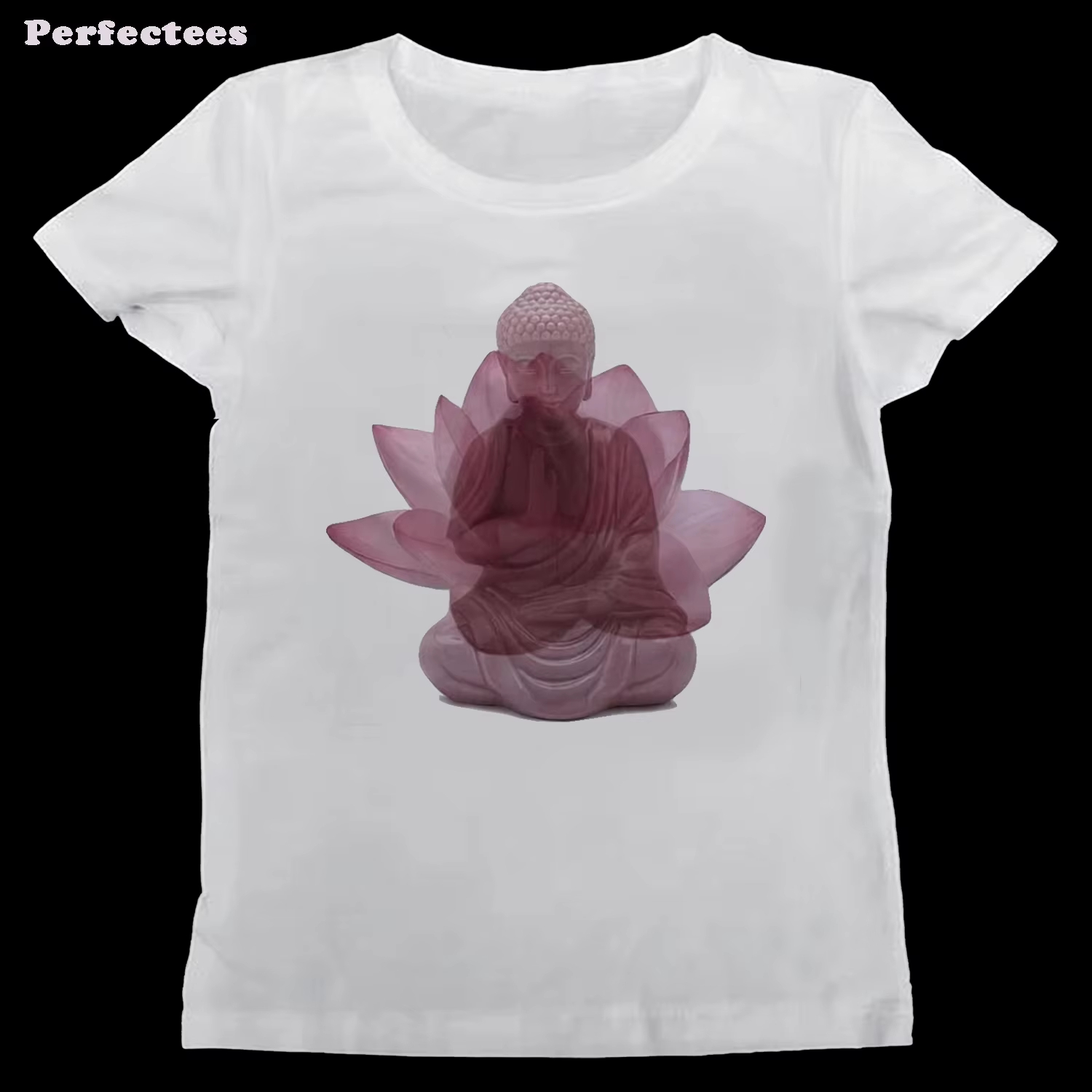 Mens Fashion In The 2000S - T-shirt imprimé Lotus Bouddha pour femmes,