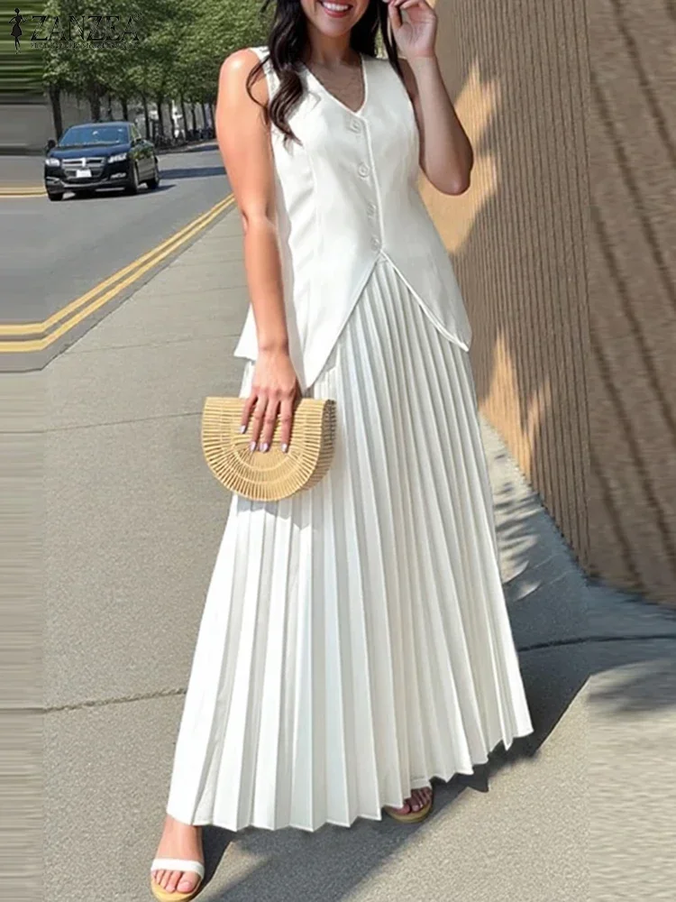 Mens Fashion Summer 2025 - ZANZEA été 2 pièces robe ensembles