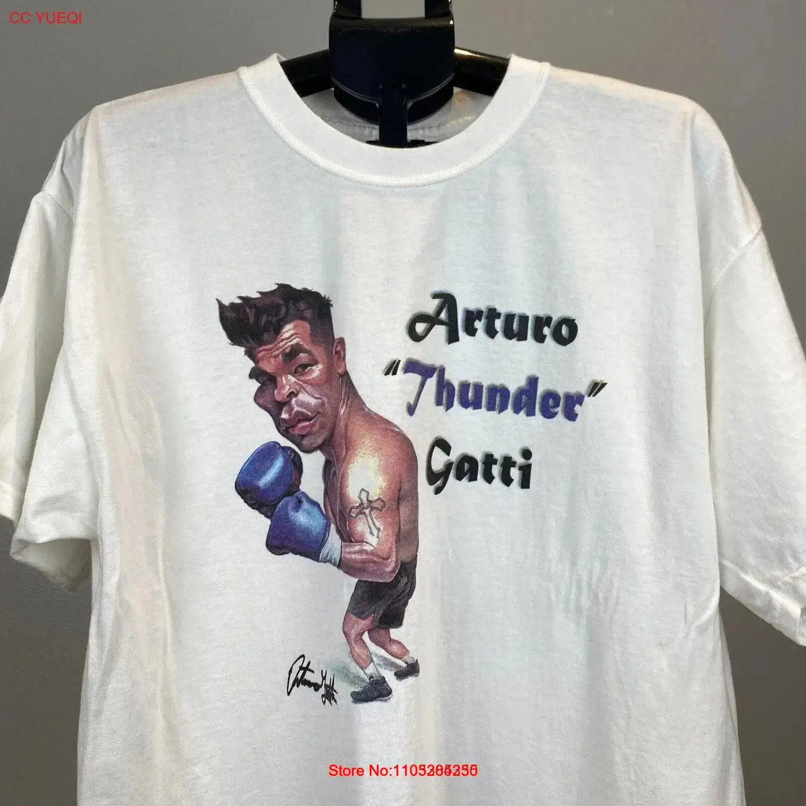 Mens Fashion In The 2000S - T-shirt vintage Arturo Thunder Gatti Caricature