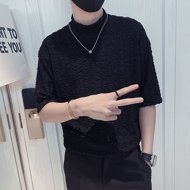 Men'S Fashion For Hot Weather - Chemise à col semi-montant à manches