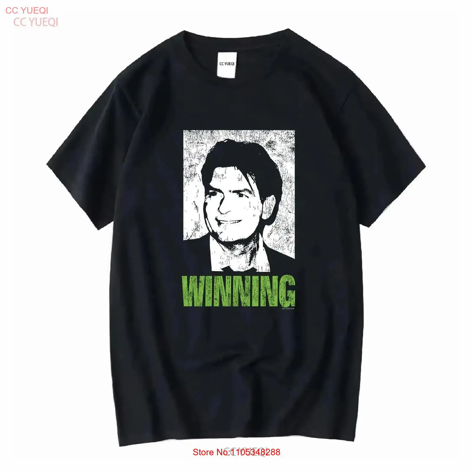 Mens Fashion In The 2000S - T-shirt Y2K Charlie Sheen Winning, taille