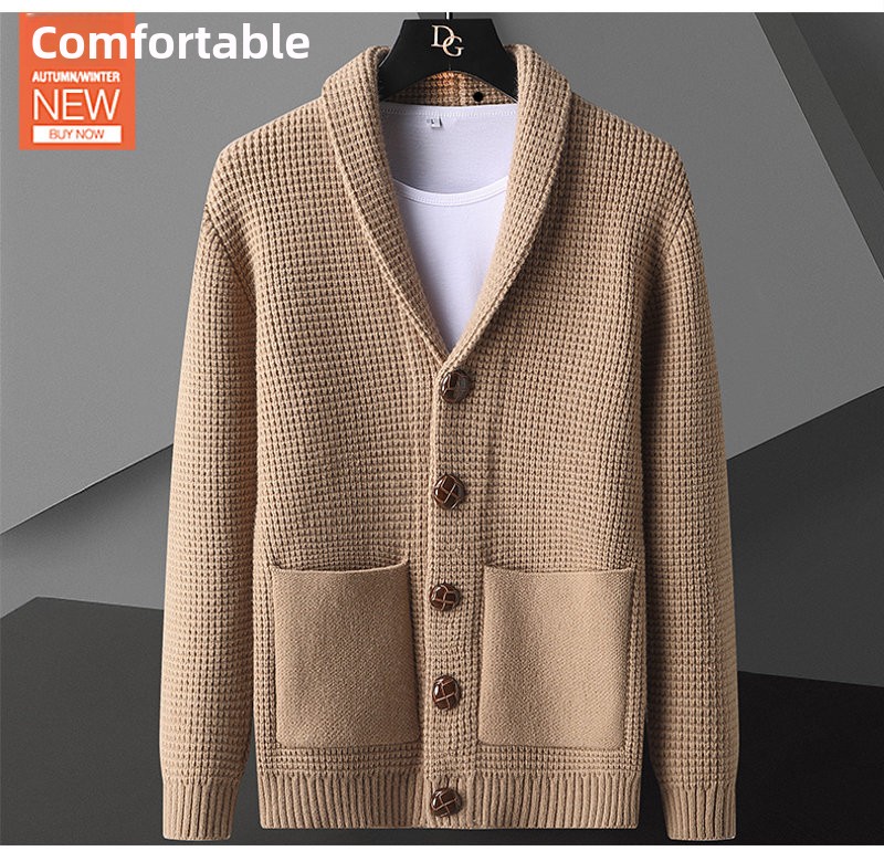 Men Fashion Korean Style - Veste en tricot de luxe haut