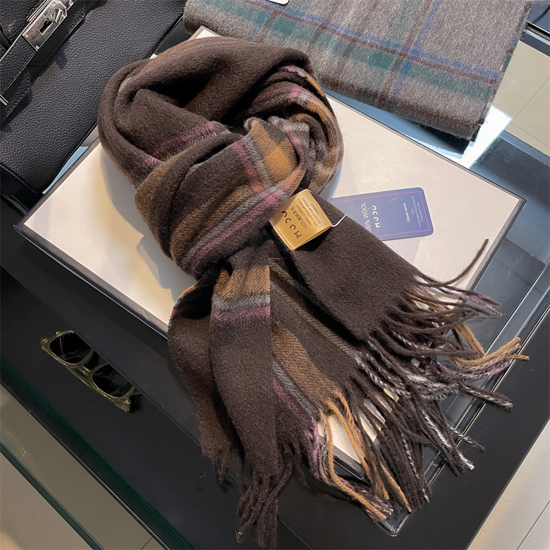 Men Scarf Wool - Haute qualité Pure 100% laine hommes