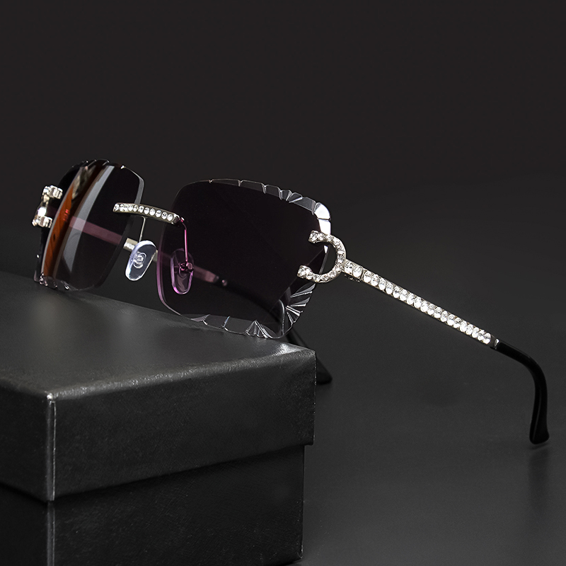 Men'S Fashion Rimless Glasses - Lunettes de soleil carrées sans monture