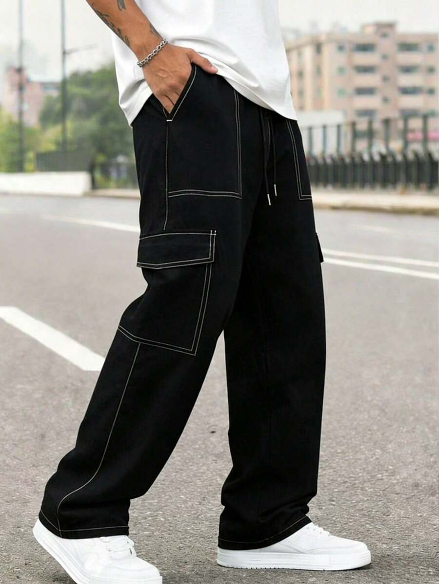 Mens Fashion Cargo Pants - Pantalon long décontracté de style cargo
