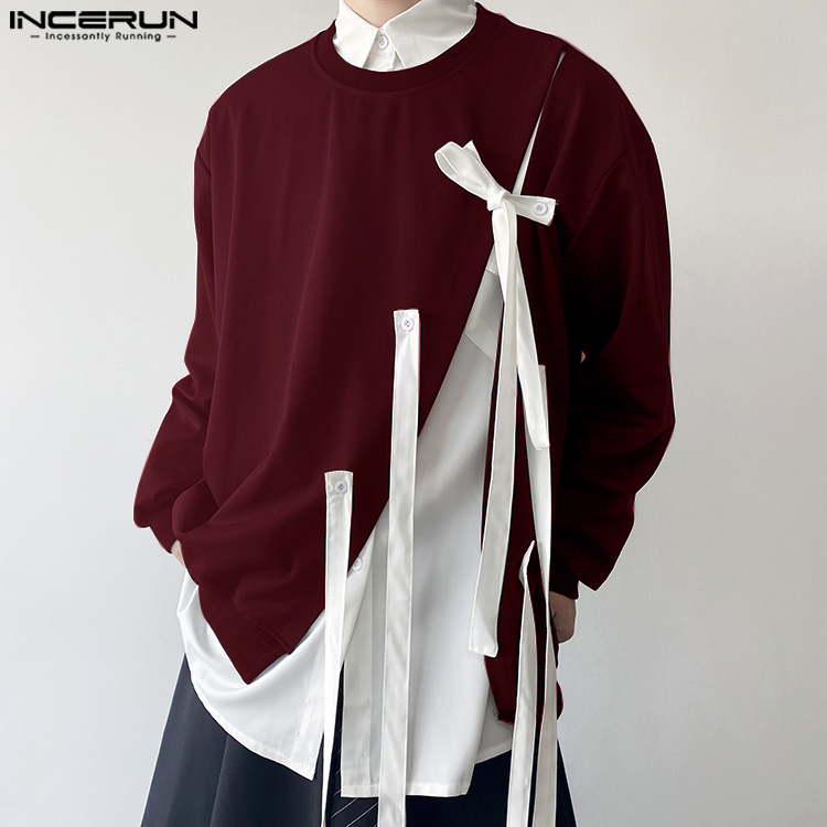 Men Fashion Korean Style - INCERUN hauts 2024 Style coréen mode