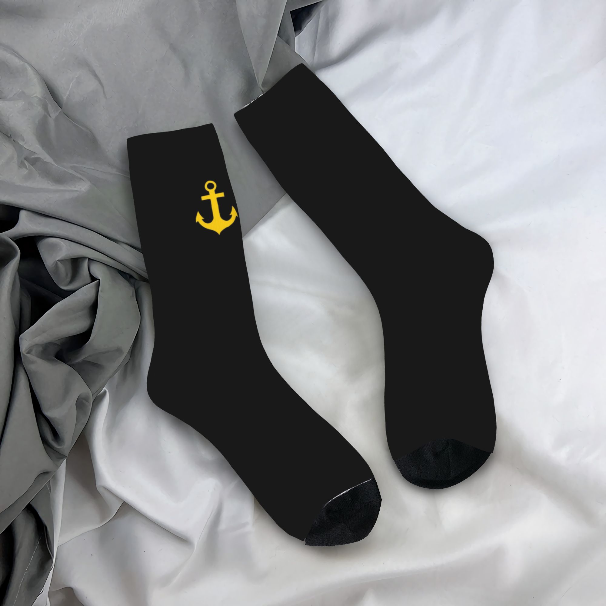 Men'S Fashion Logo - Chaussettes unisexes personnalisées avec logo ancre
