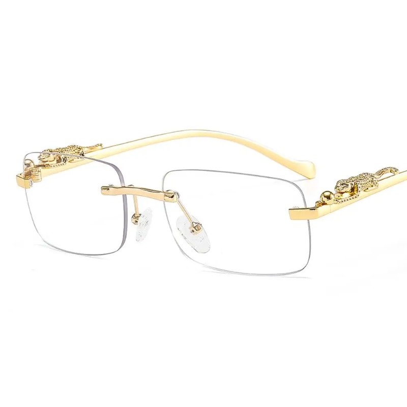 Men'S Fashion Rimless Glasses - Lunettes de soleil carrées sans monture