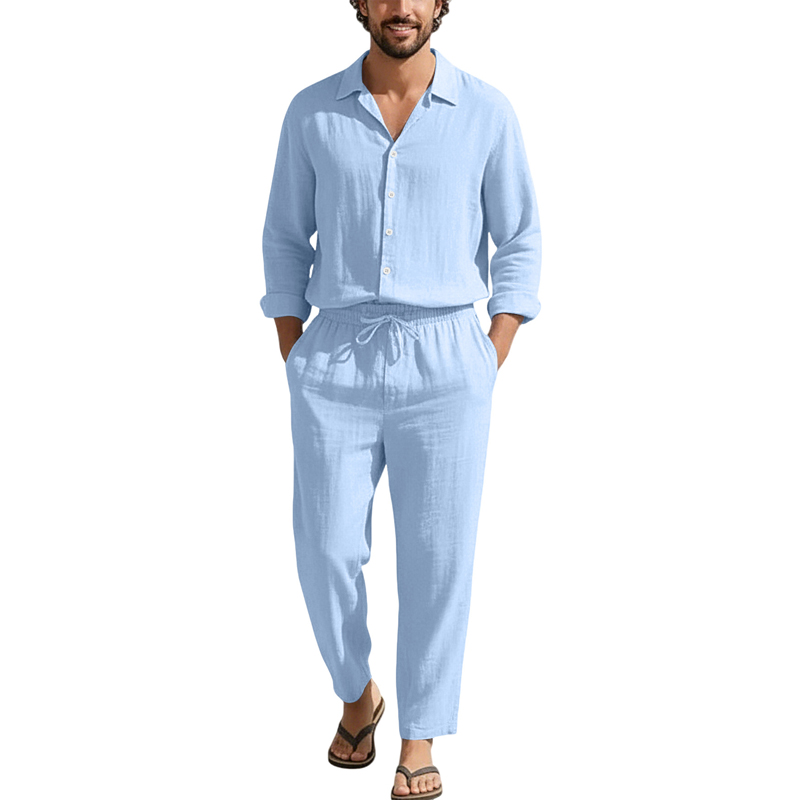 Linen Shirt Summer - Ensembles décontractés en lin printemps-été, chemise