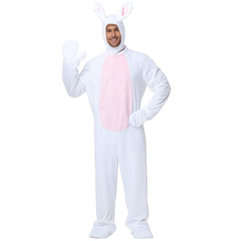 Mens Fashion Jumpsuit - Costume de lapin Animal adulte d'halloween,