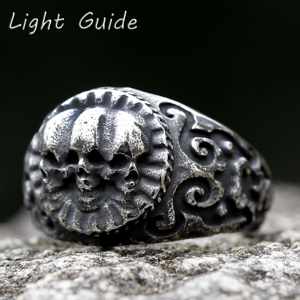 Men'S Fashion Guide - Bague tête de mort dominatrice noire