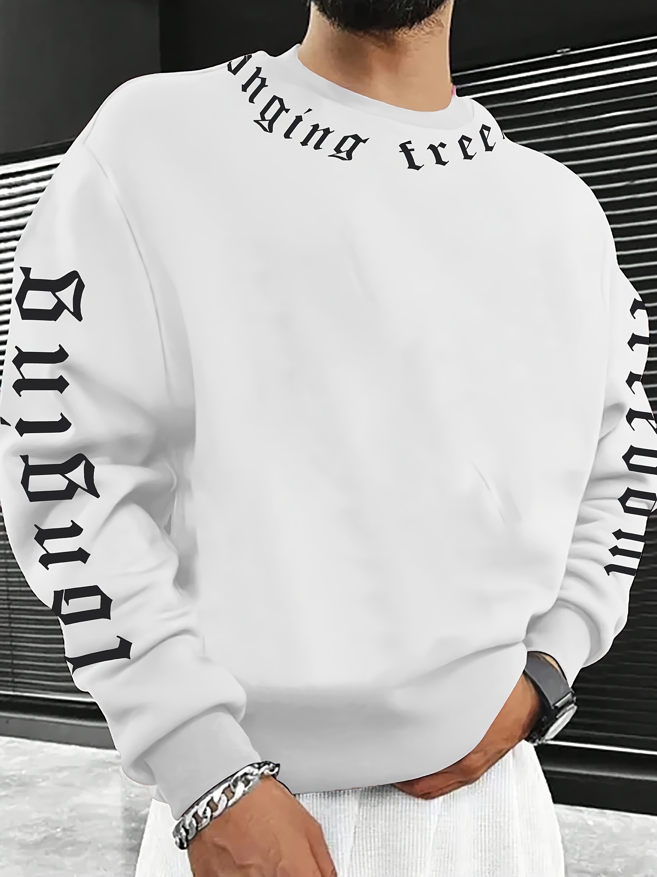 Sweat-shirt à col rond pour ho - Mens Fashion Top avis et prix