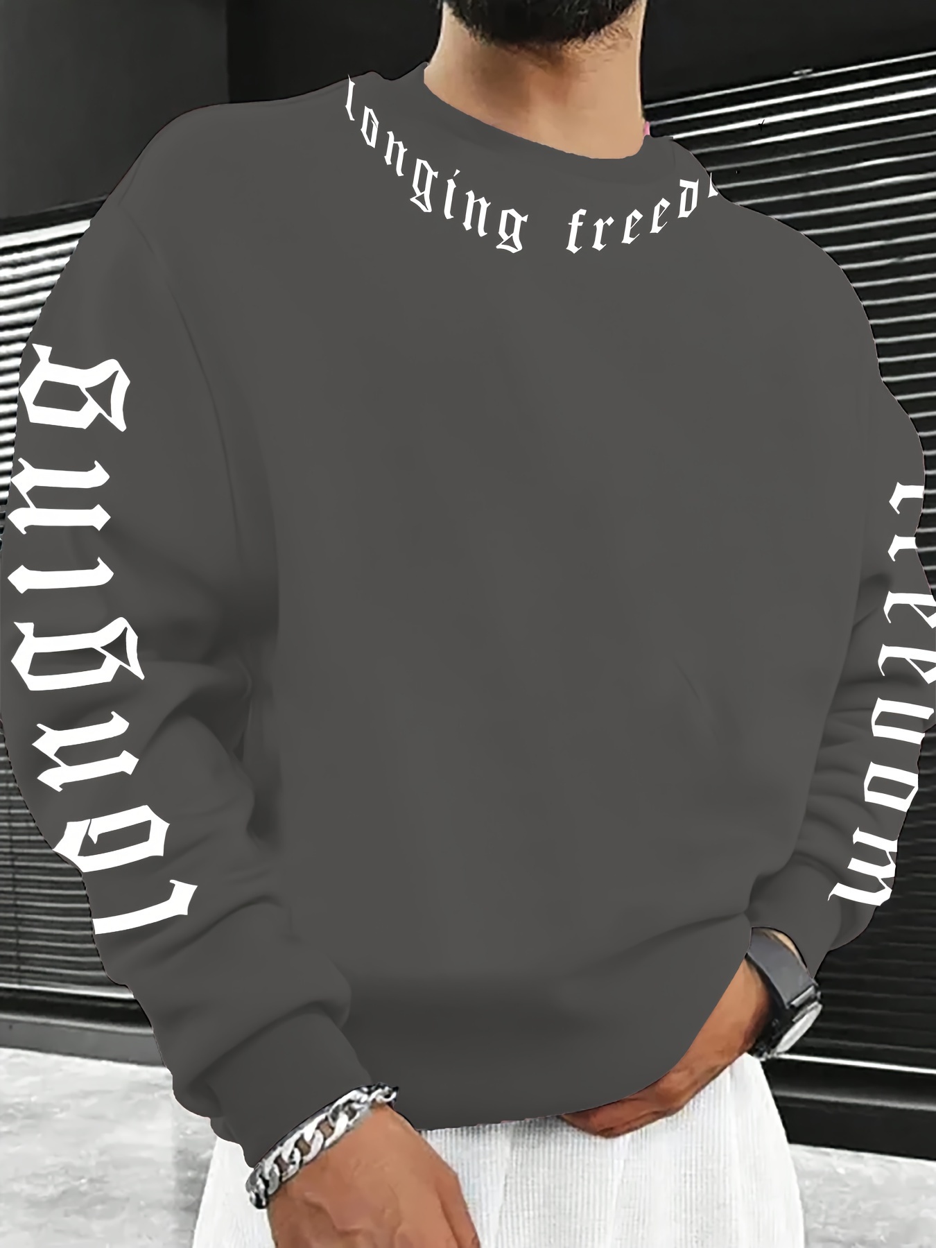 Sweat-shirt à col rond pour ho - Mens Fashion Top avis et prix