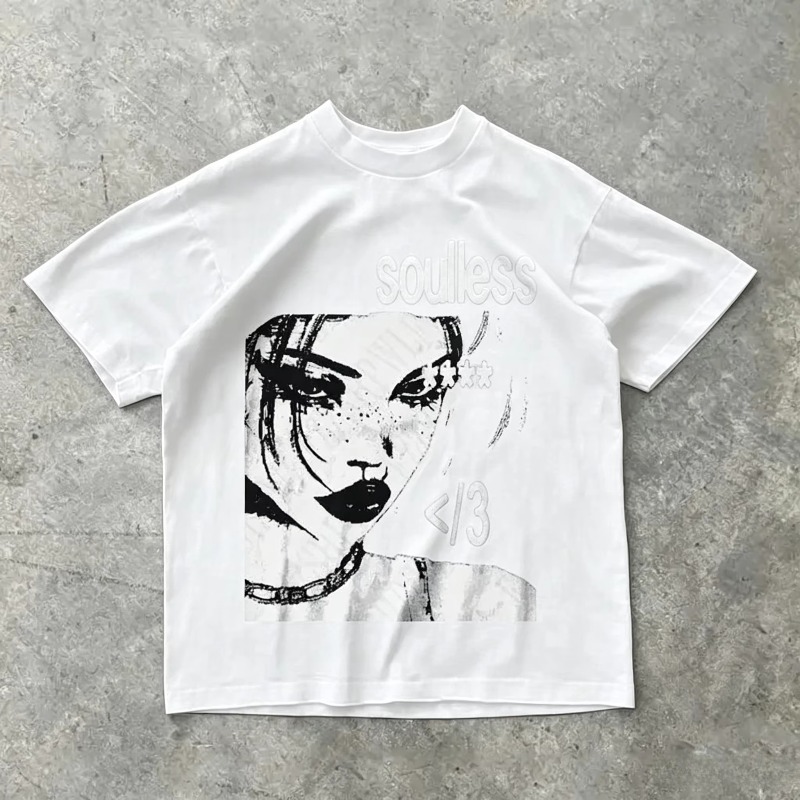 T-shirt en coton à imprimé gra - Mens Fashion In The 2000S avis et prix