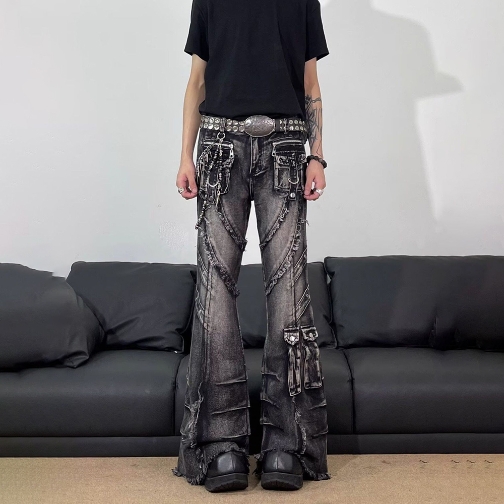 Jean cargo déstructuré Y2K pou - Men'S Fashion Jeans And Boots avis et prix