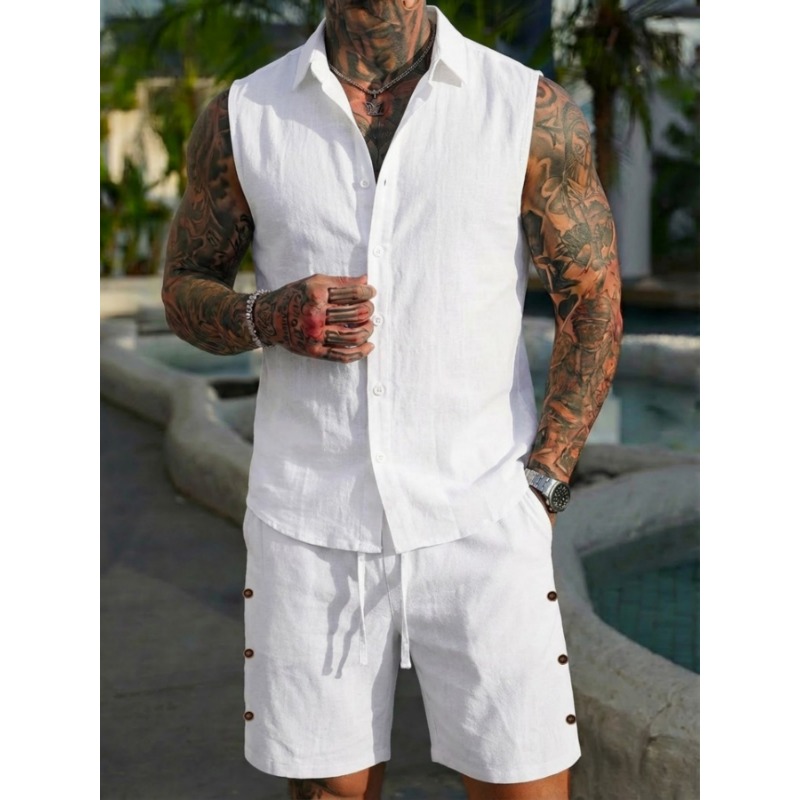 Ensemble 2 pièces pour homme e - Linen Shirt Summer avis et prix