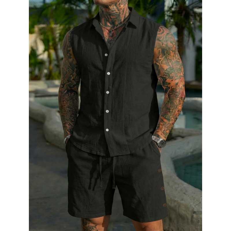 Ensemble 2 pièces pour homme e - Linen Shirt Summer avis et prix