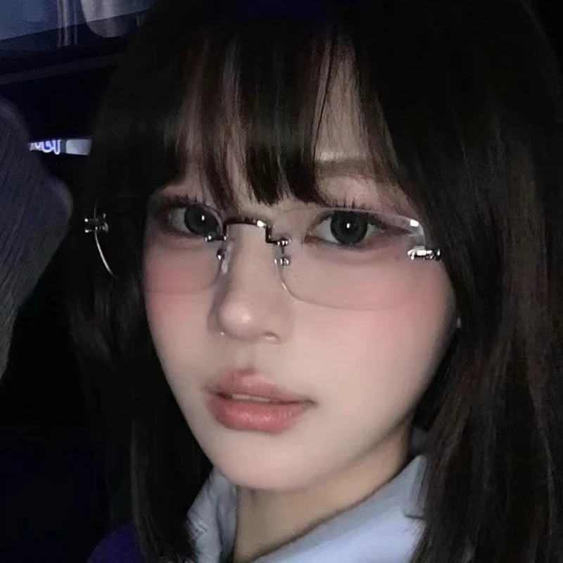 Lunettes transparentes rectang - Men'S Fashion Rimless Glasses avis et prix