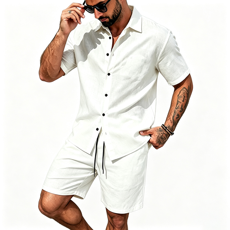 Ensemble décontracté pour homm - Linen Shirt Summer avis et prix