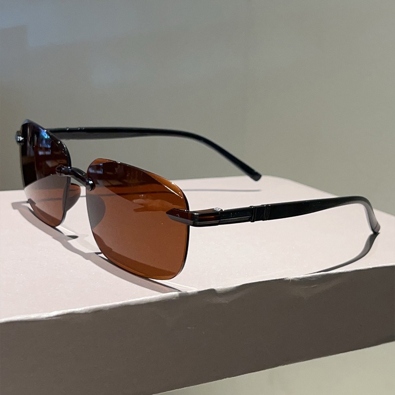 Lunettes de soleil pilote pour - Men'S Fashion Rimless Glasses avis et prix