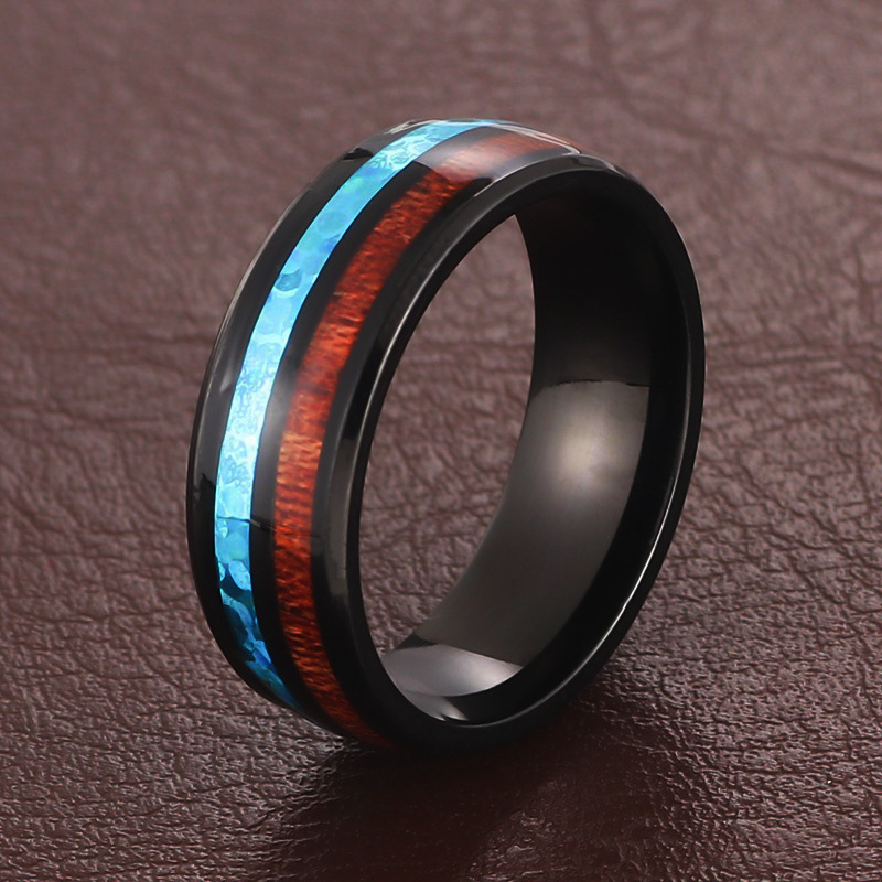 Bague minimaliste en acier ino - Men'S Fashion All Black Outfit avis et prix