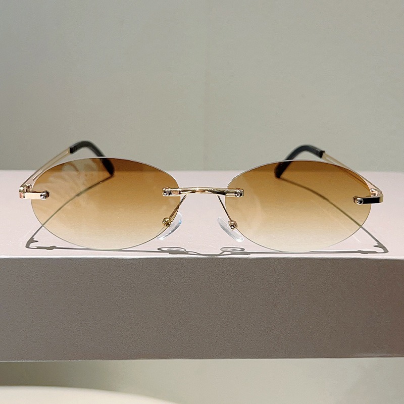 Lunettes de soleil ovales sans - Men'S Fashion Rimless Glasses avis et prix