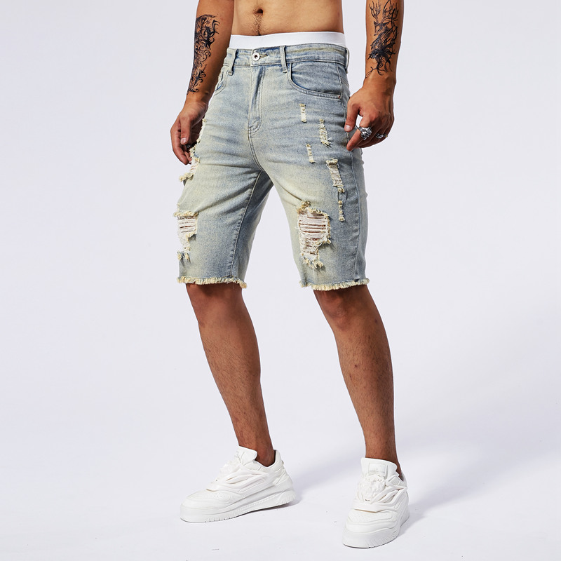 Short en Denim déchiré pour ho - Mens Fashion Summer 2025 avis et prix