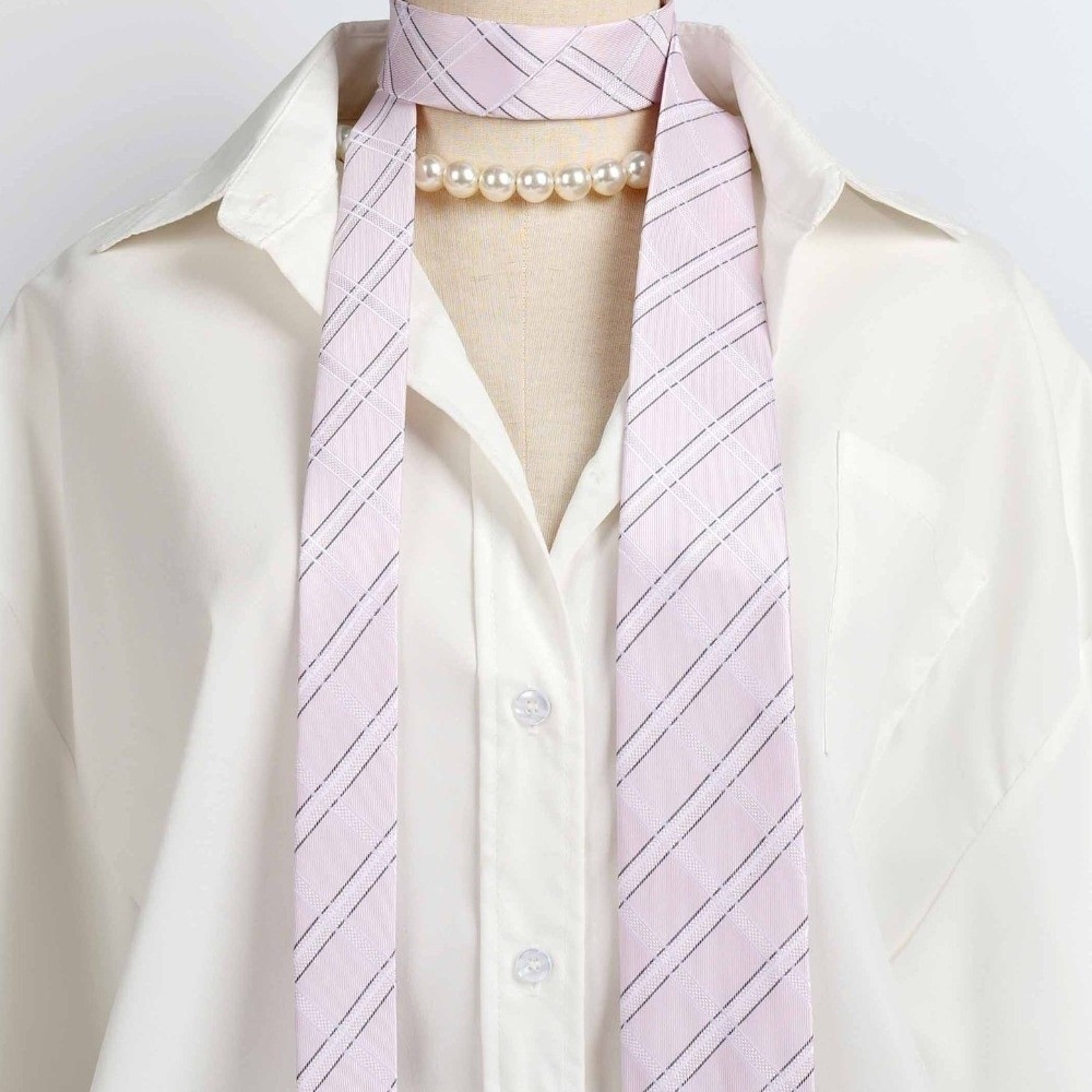 Cravate en tissu rayé rose sty - Men Fashion Korean Style avis et prix