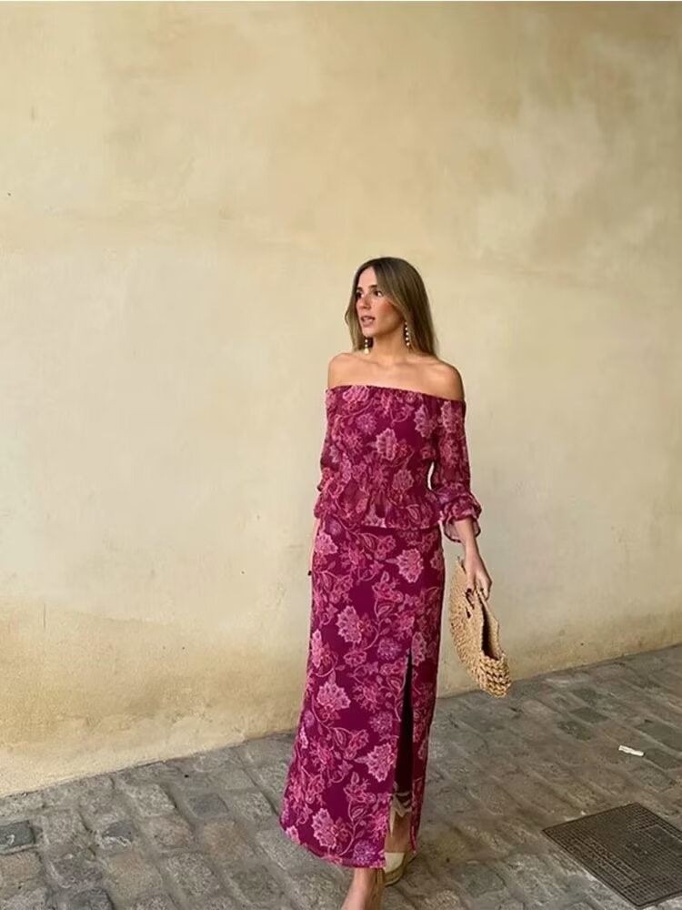 Ensemble deux pièces imprimé V - Mens Fashion Summer 2025 avis et prix