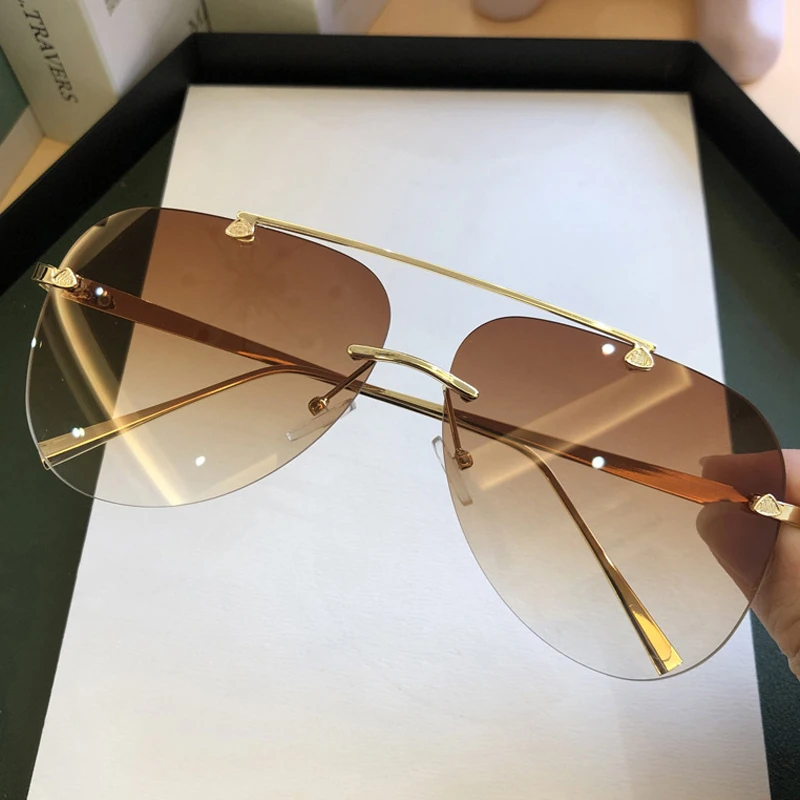 Lunettes de soleil vintage san - Men'S Fashion Rimless Glasses avis et prix