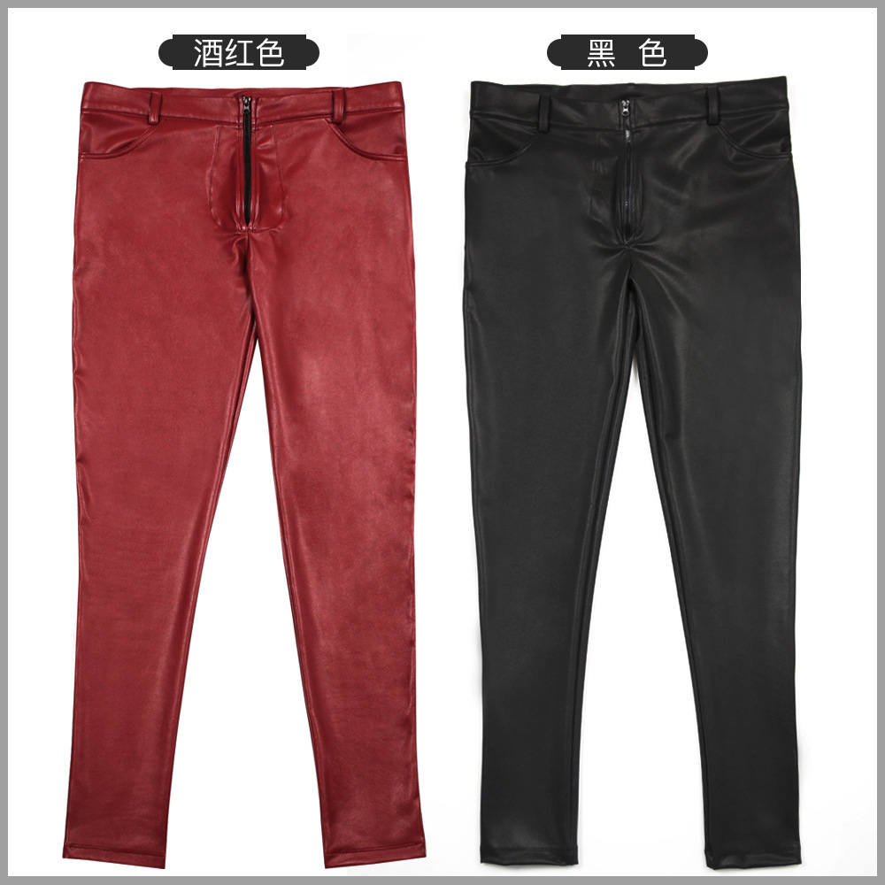 Jean slim en cuir PU pour homm - Men'S Fashion Jeans And Boots avis et prix