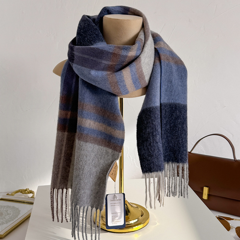 Écharpe 100% laine à carreaux  - Men Scarf Wool avis et prix