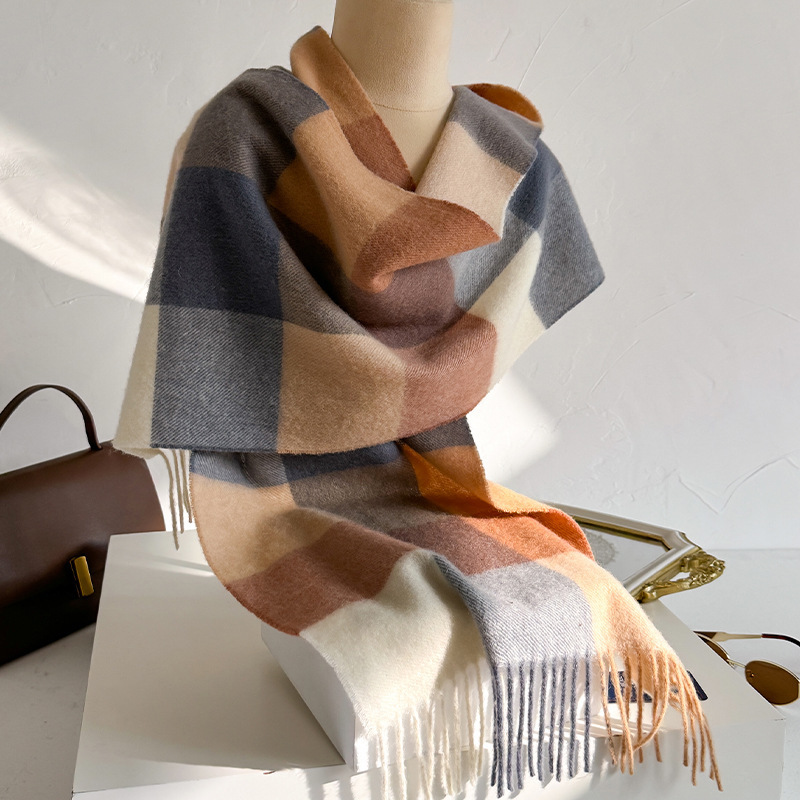 Écharpe 100% laine à carreaux  - Men Scarf Wool avis et prix