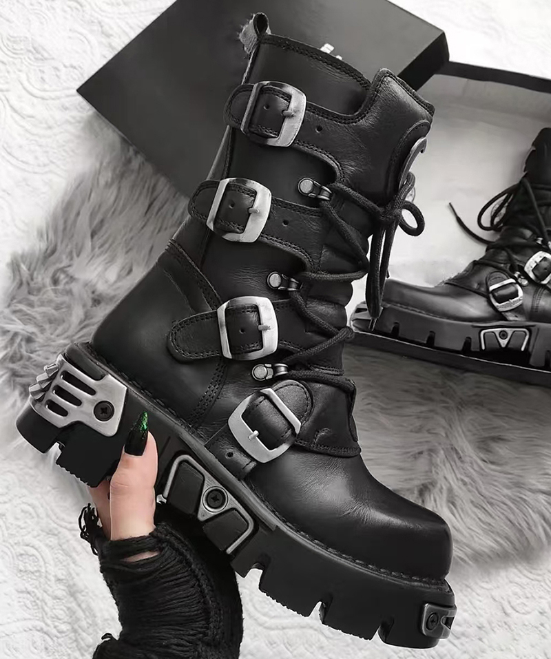 Hommes de luxe mode punk gothi - Men'S Fashion Footwear avis et prix