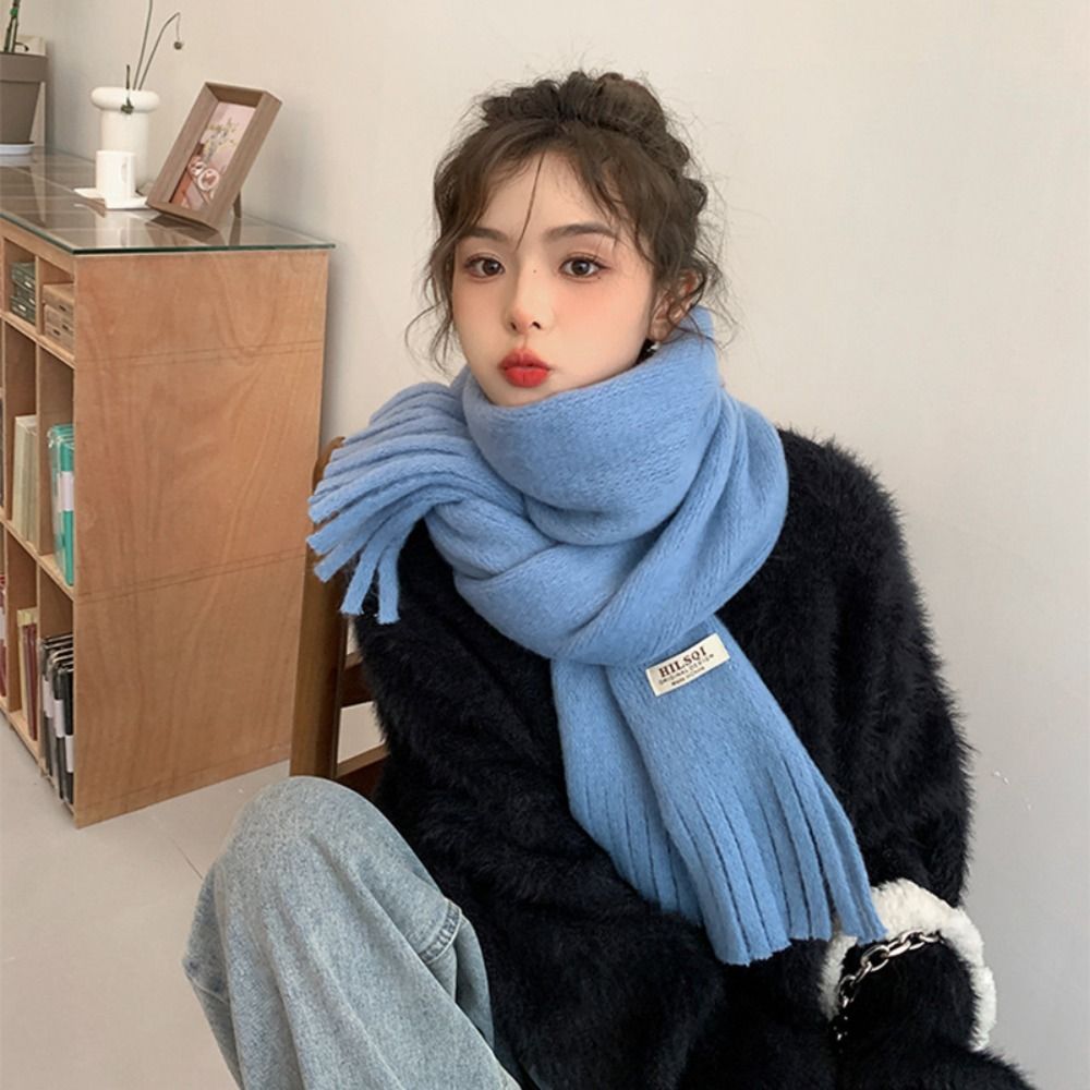 Écharpe classique longue à fra - Men Scarf Wool avis et prix