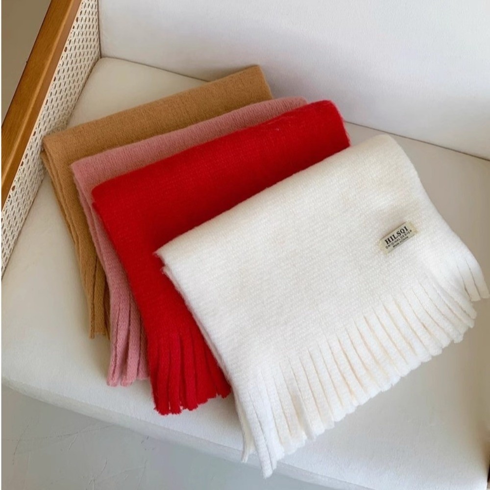 Écharpe classique longue à fra - Men Scarf Wool avis et prix