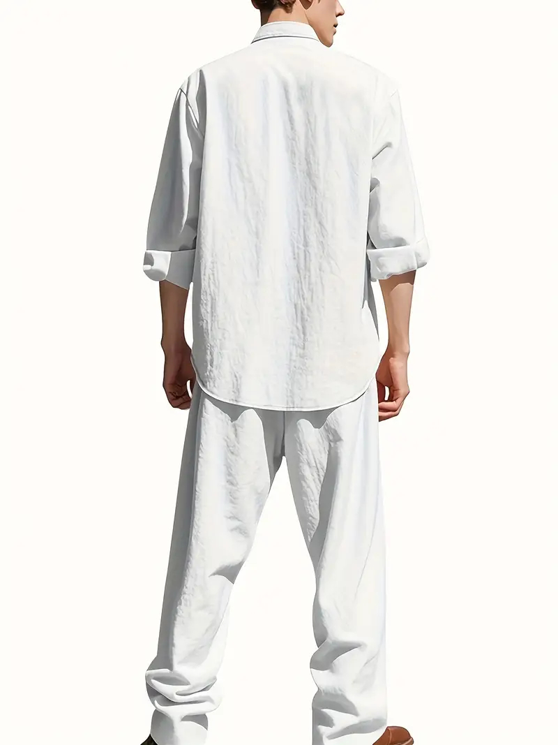 Ensemble de costume en lin bla - Linen Shirt Summer avis et prix