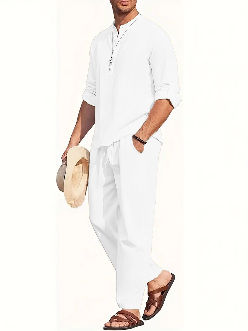 Ensemble de costume en lin bla - Linen Shirt Summer avis et prix