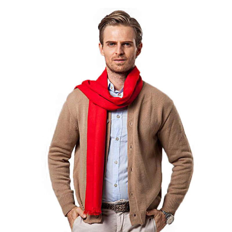 Écharpe monochrome en cachemir - Men Scarf Wool avis et prix
