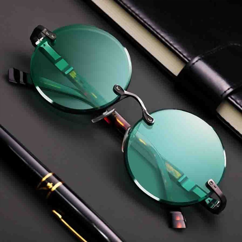 Lunettes de soleil classiques  - Men'S Fashion Rimless Glasses avis et prix